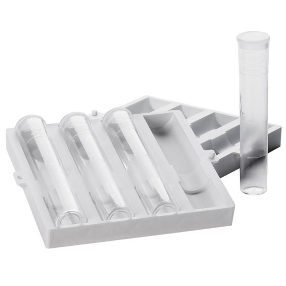 Plastic Viewing Tubes with Caps, pk/4