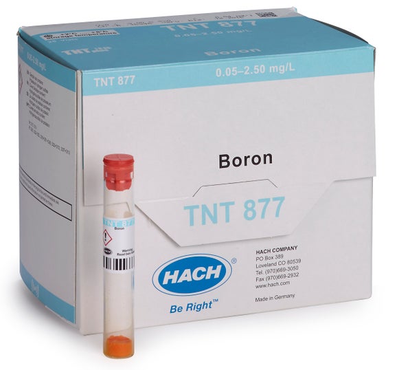 Prueba en cubeta TNTplus para boro (0,05 - 2,50 mg/L B), 25 pruebas