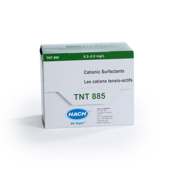 Pruebas en cubeta TNTplus para detergentes catiónicos (0,2 - 2,0 mg/L), 25 pruebas